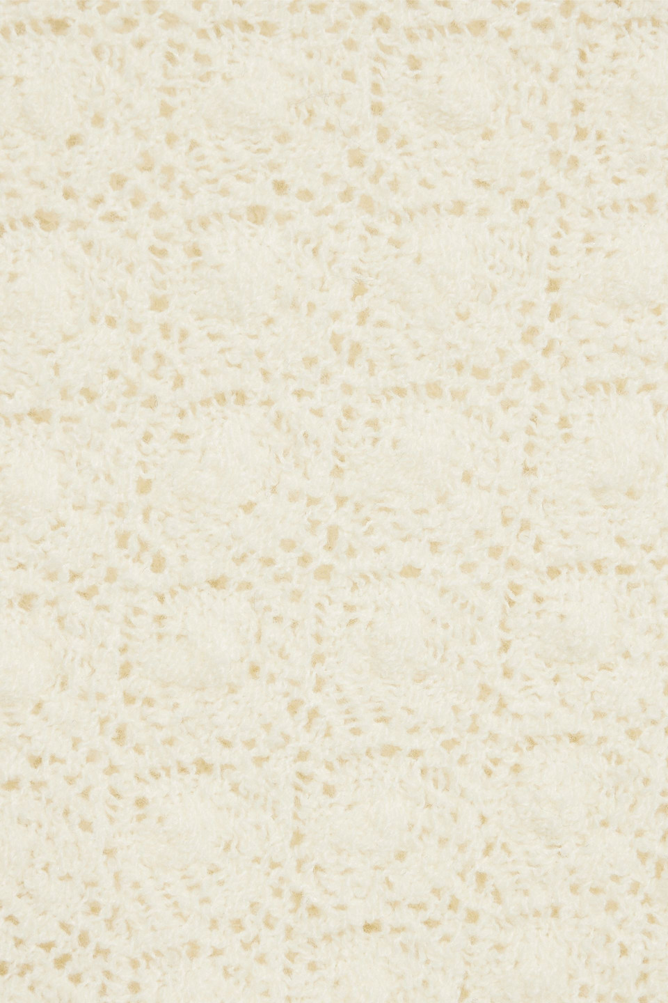Vince Pointelle-knit Wool-blend Polo Sweater In Ivory