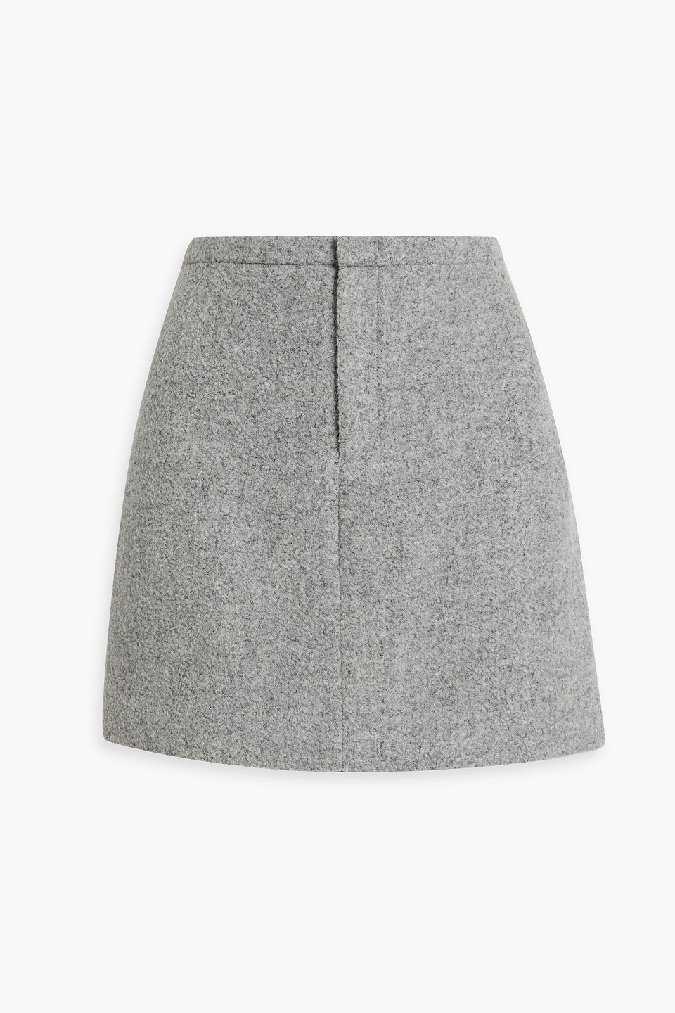 Vince Wool-blend Felt Mini Skirt In Gray