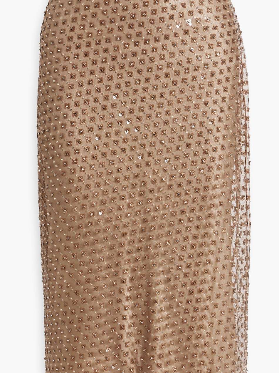 embellished tulle midi skirt