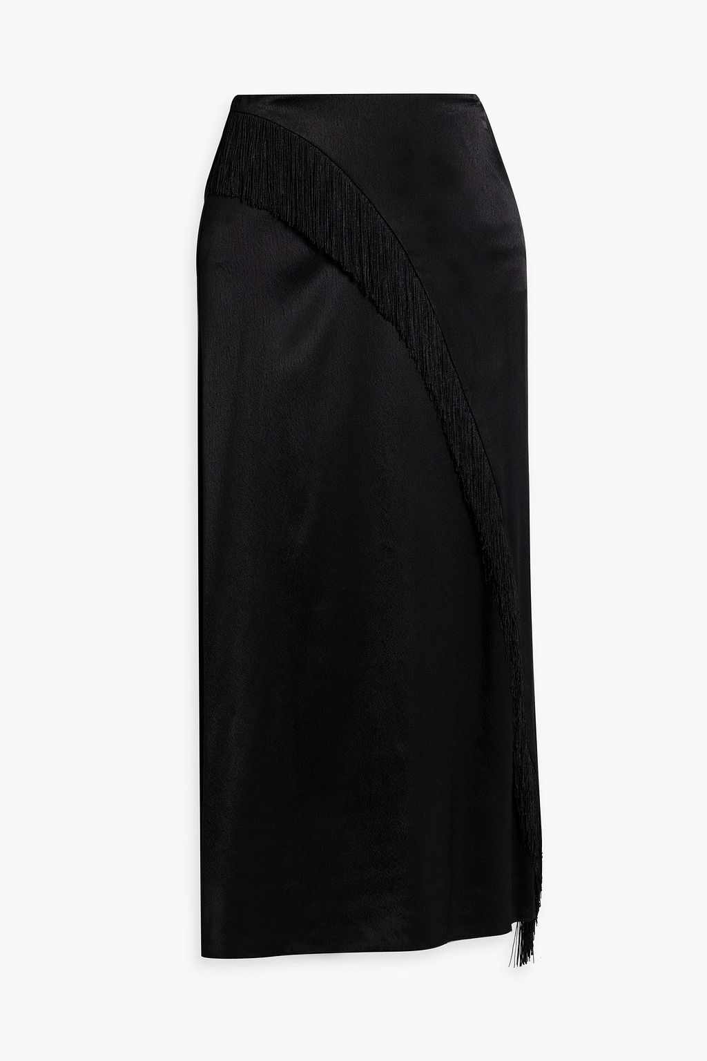 Vince satin midi skirt black new arrivals