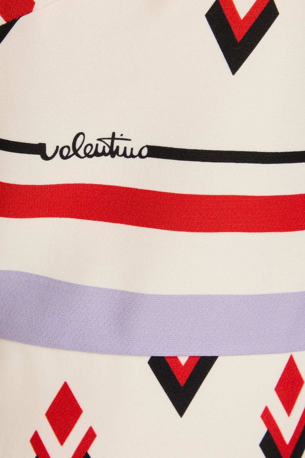 VALENTINO GARAVANI Printed wool and silk-blend crepe mini dress