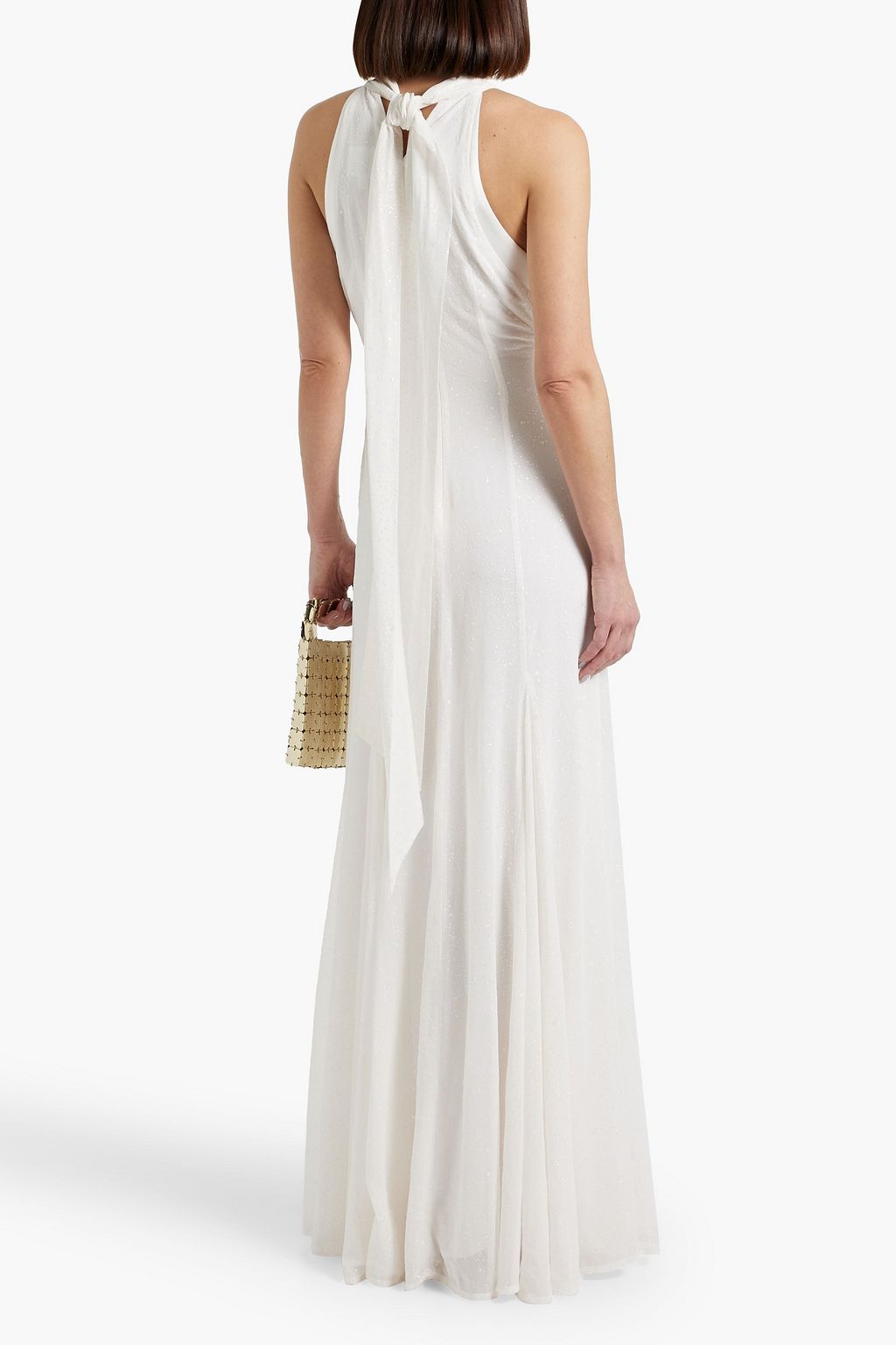GALVAN  LONDON Sienna glittered georgette gown
