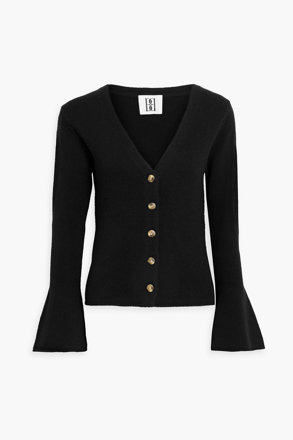 By Malene Birger Cirane Bell Sleeve Wool Cardigan In Black
