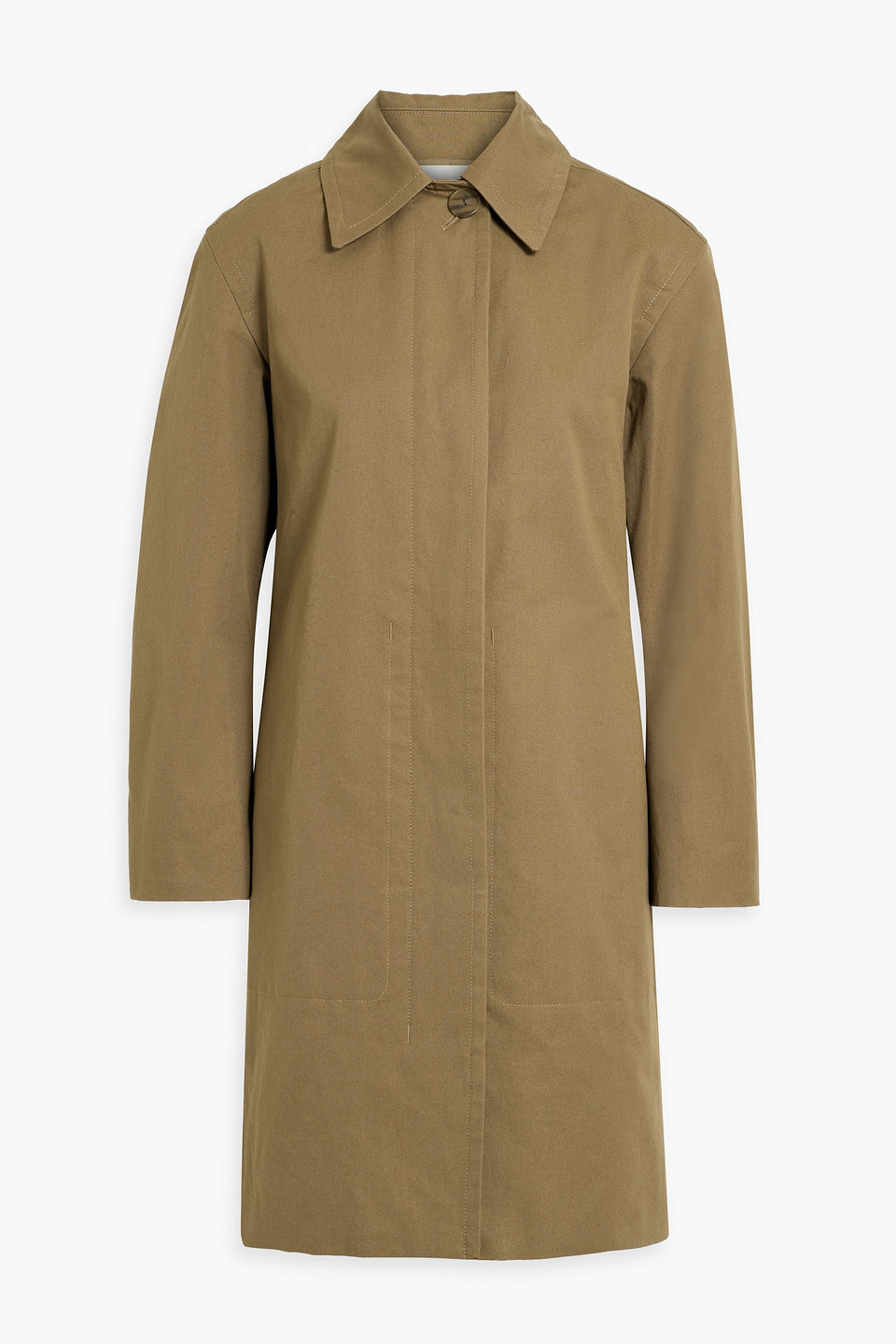 Vince Cotton-canvas Jacket In Army Green