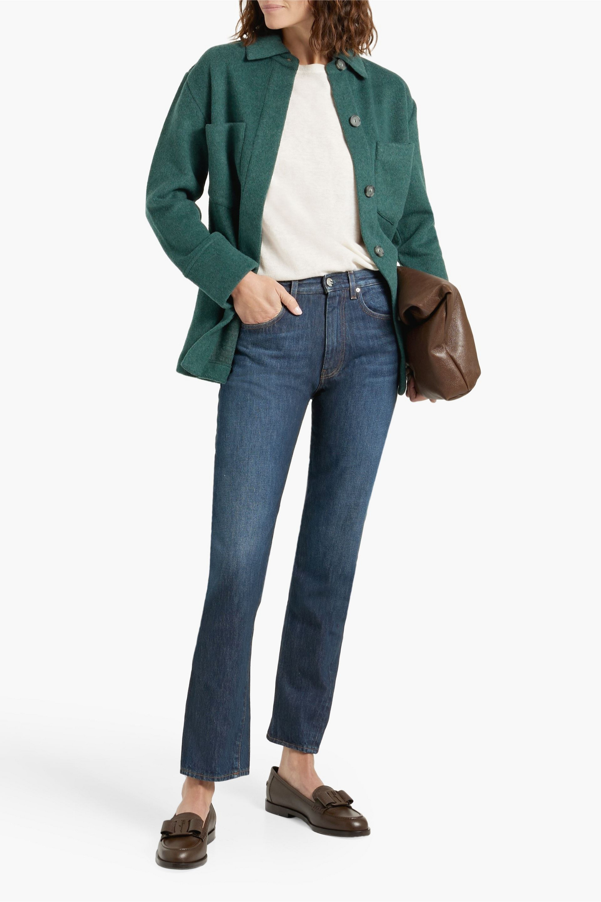 Vince Brushed-felt shirt jacket