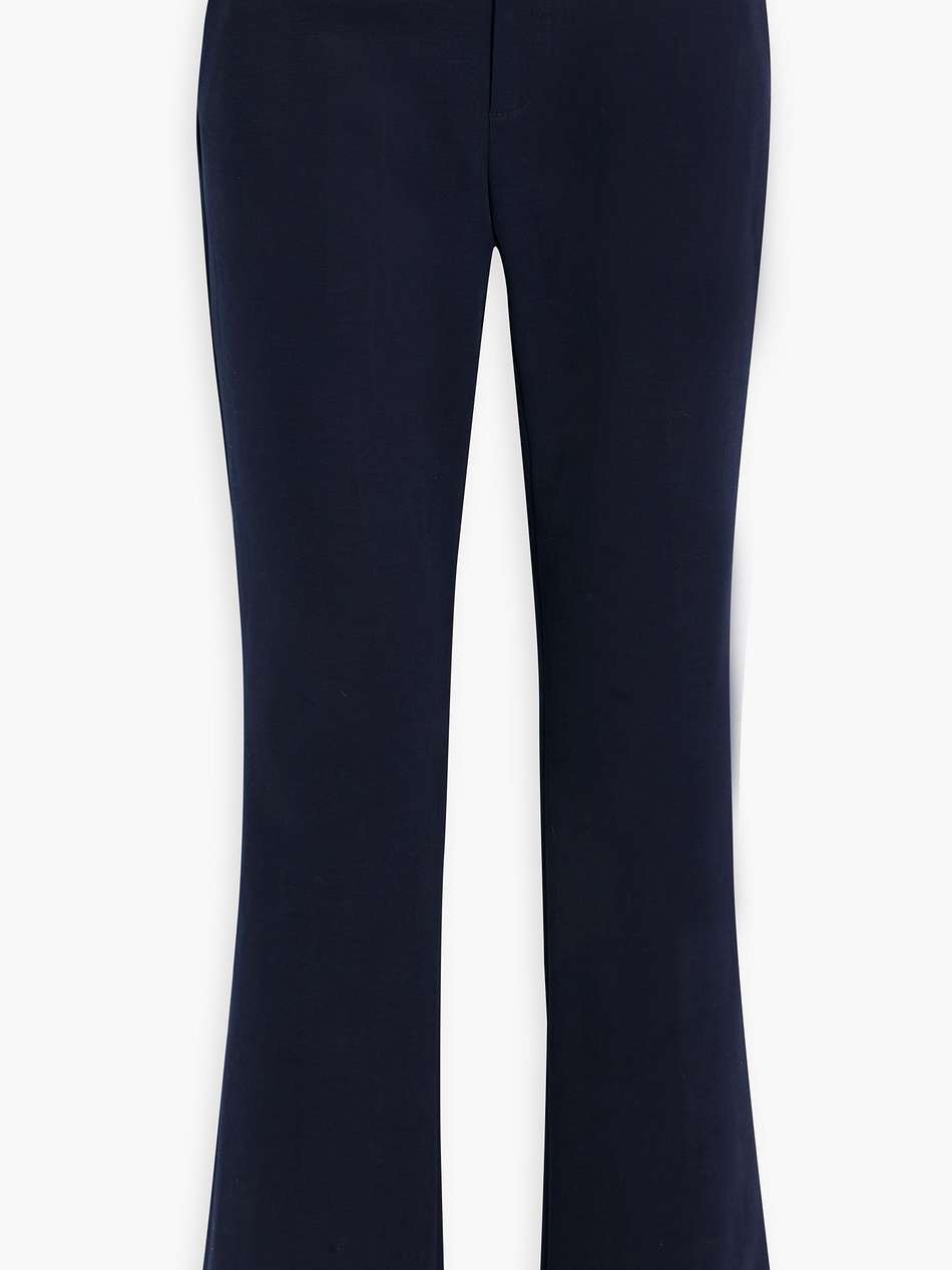 stretch-cotton bootcut pants