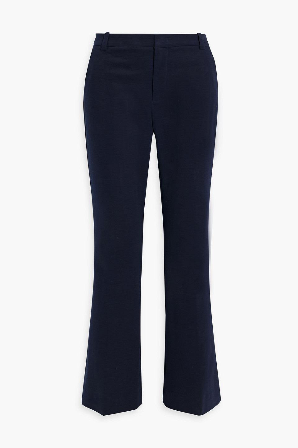 Vince Cotton-blend Bootcut Pants In Navy