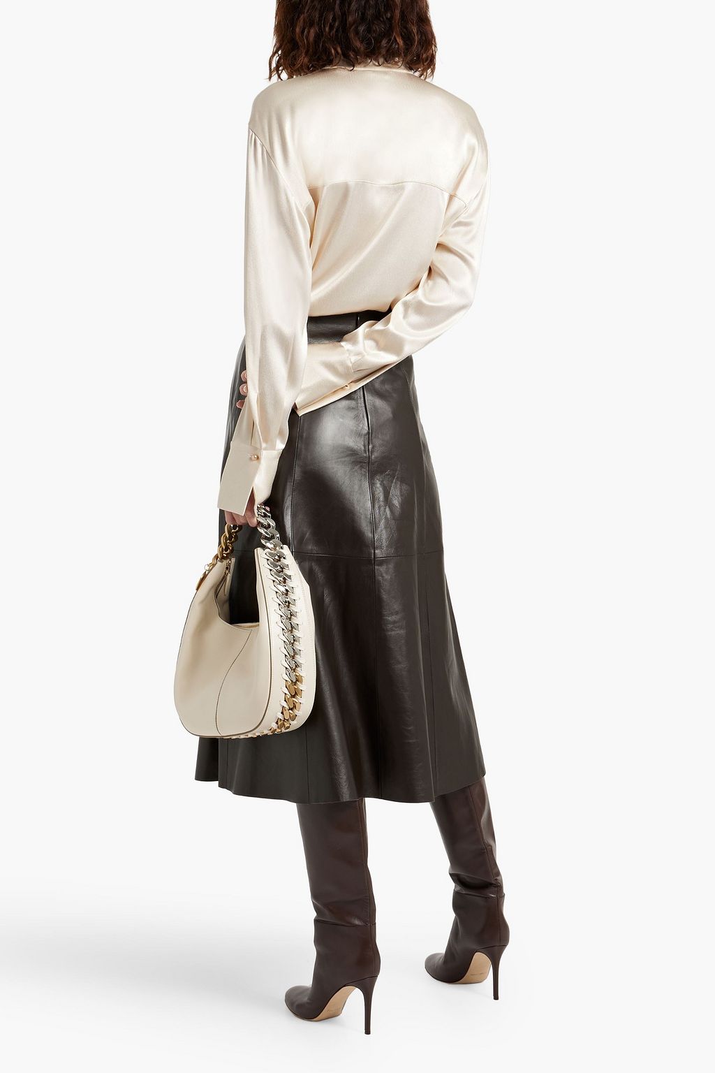 VINCE. Satin-crepe shirt