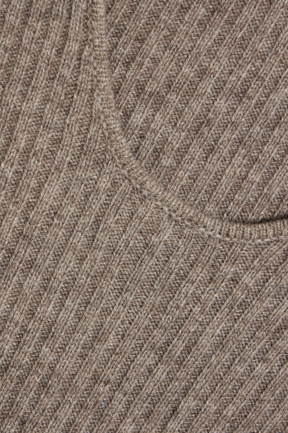 By Malene Birger Remona Ribbed Wool And Yak-blend Top In Mushroom