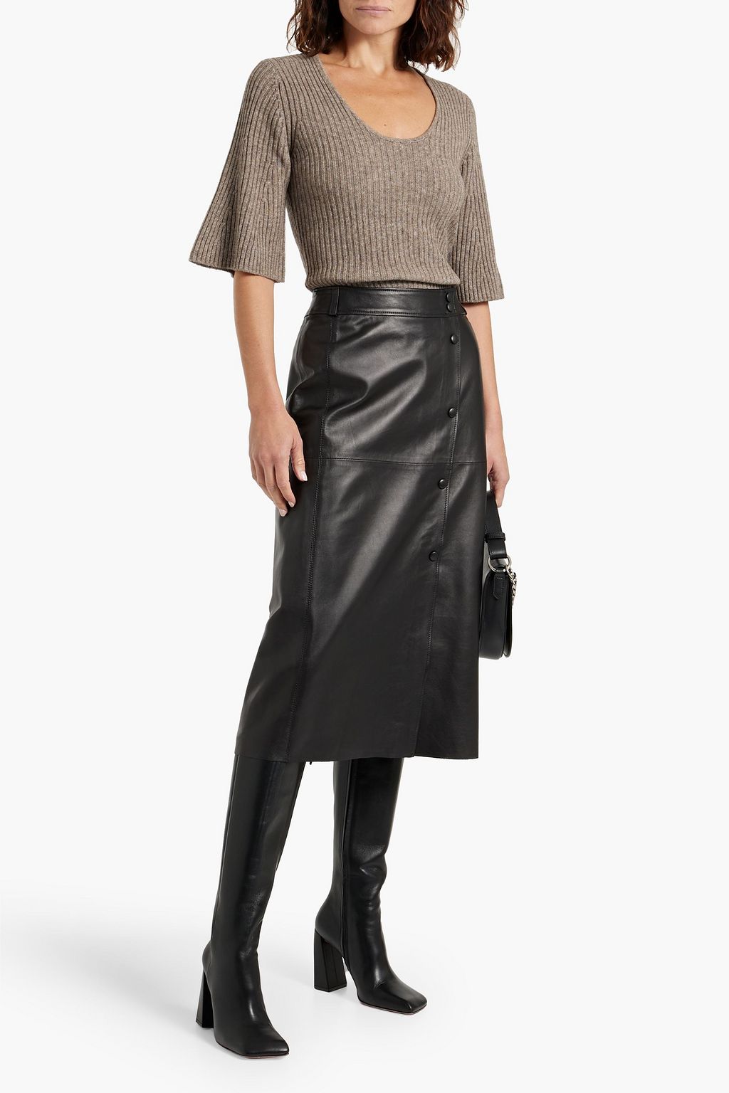 BY MALENE BIRGER Remona ribbed wool and yak-blend top