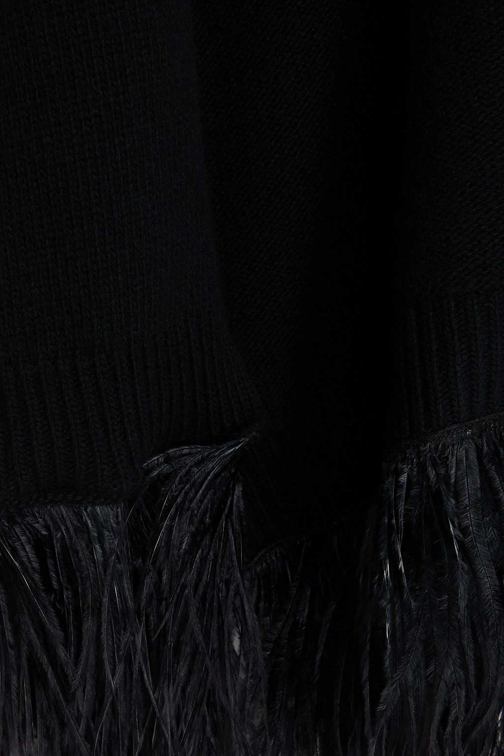 VALENTINO GARAVANI Cardigan aus einer Woll-Kaschmirmischung mit Federbesatz