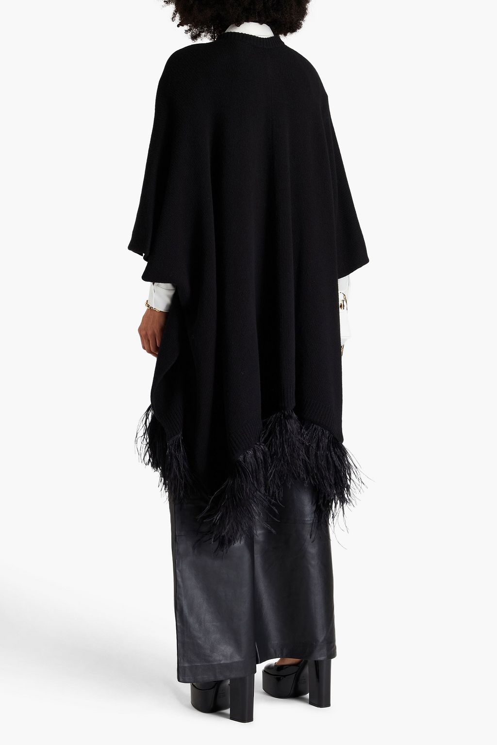 VALENTINO GARAVANI Cardigan aus einer Woll-Kaschmirmischung mit Federbesatz