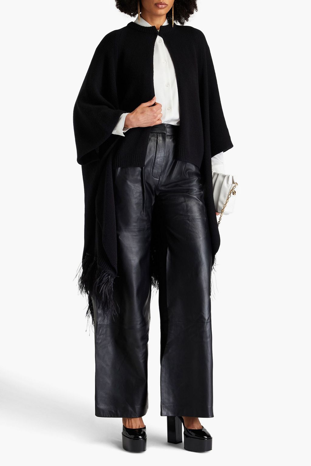 VALENTINO GARAVANI Cardigan aus einer Woll-Kaschmirmischung mit Federbesatz