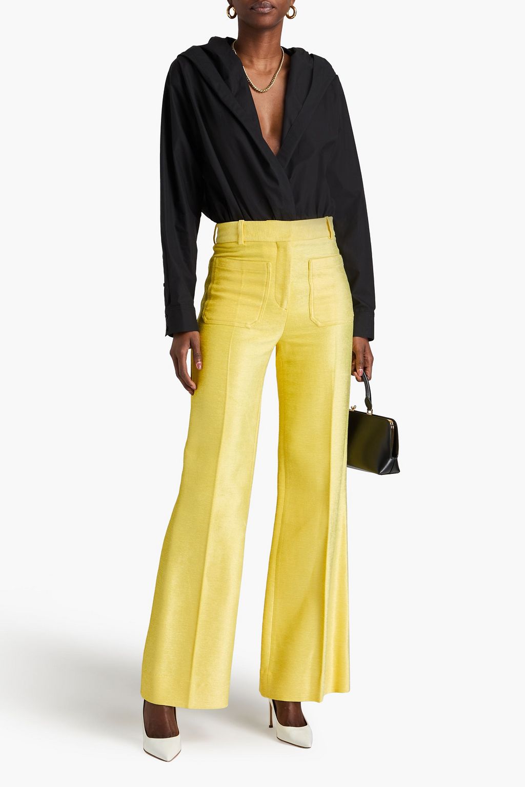 VICTORIA BECKHAM Chenille flared pants