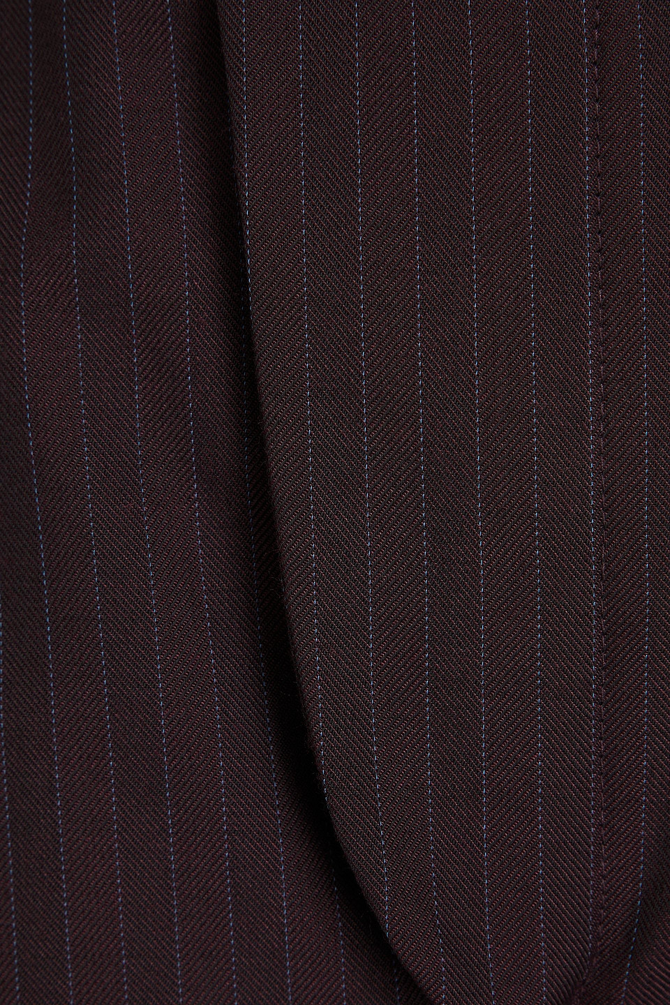 Victoria Beckham Pleated Pinstriped Twill Wide-leg Pants In Dark Brown