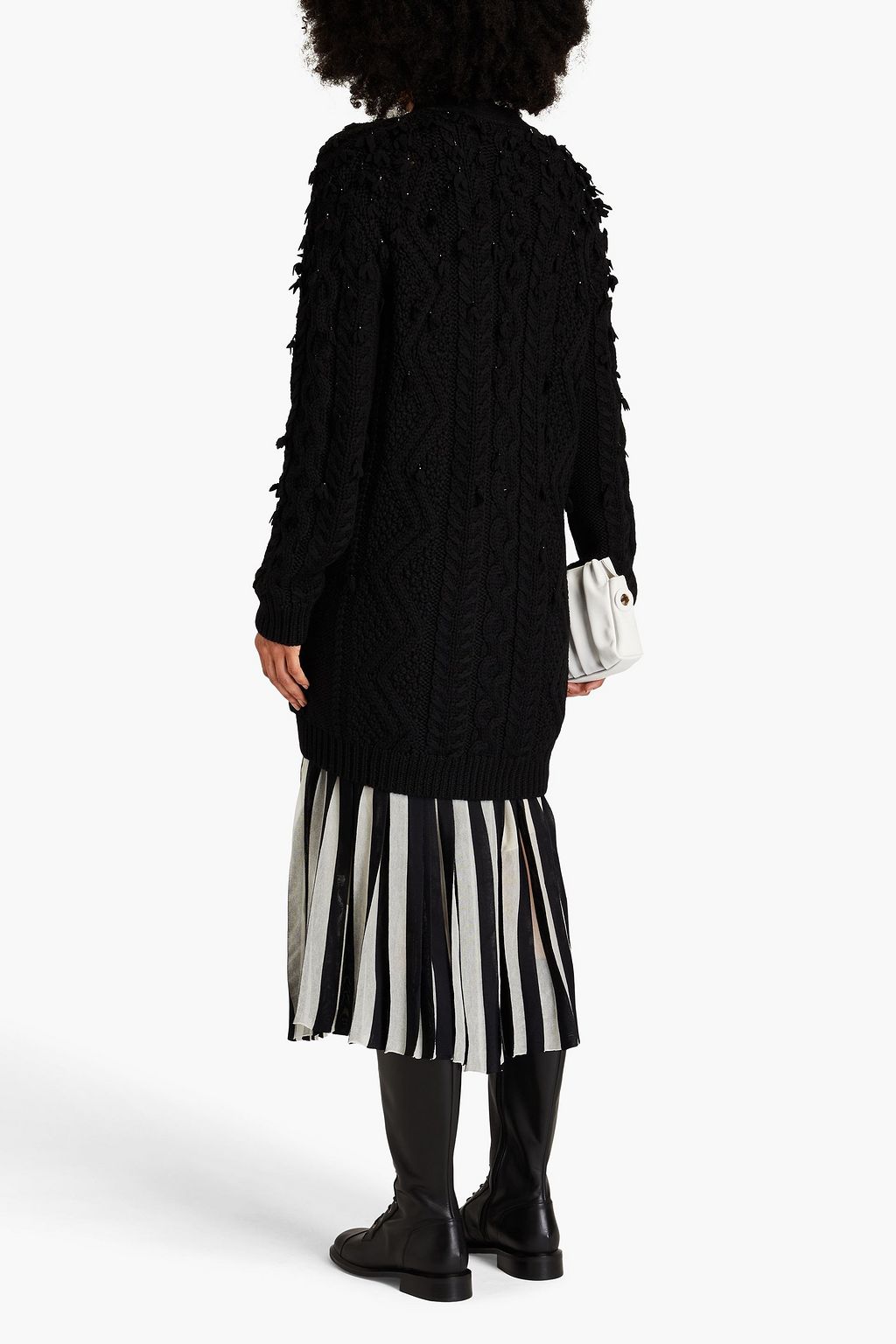 VALENTINO GARAVANI Bead-embellished wool cardigan