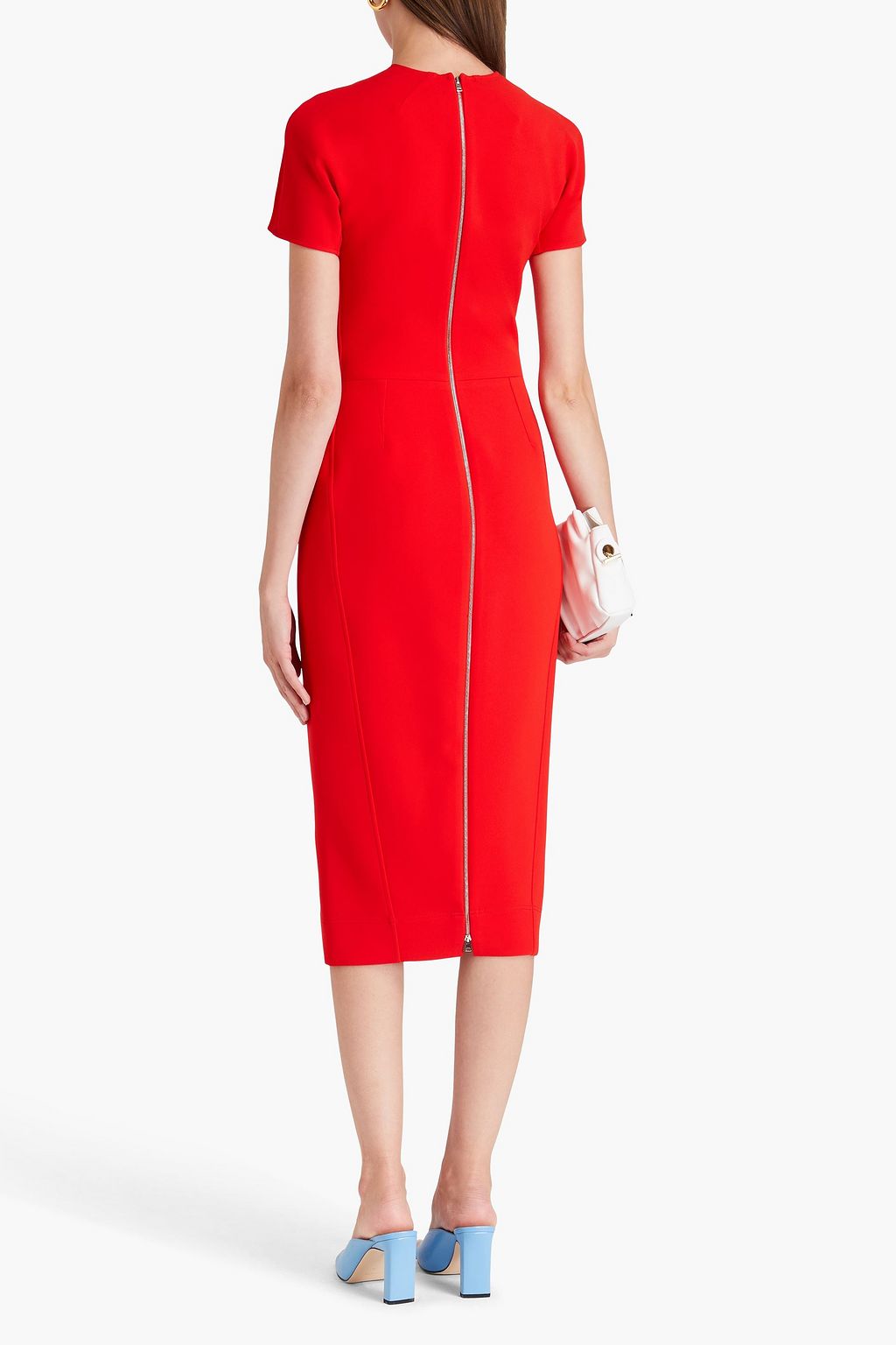 VICTORIA BECKHAM クレープ ミディワンピース カットアウト