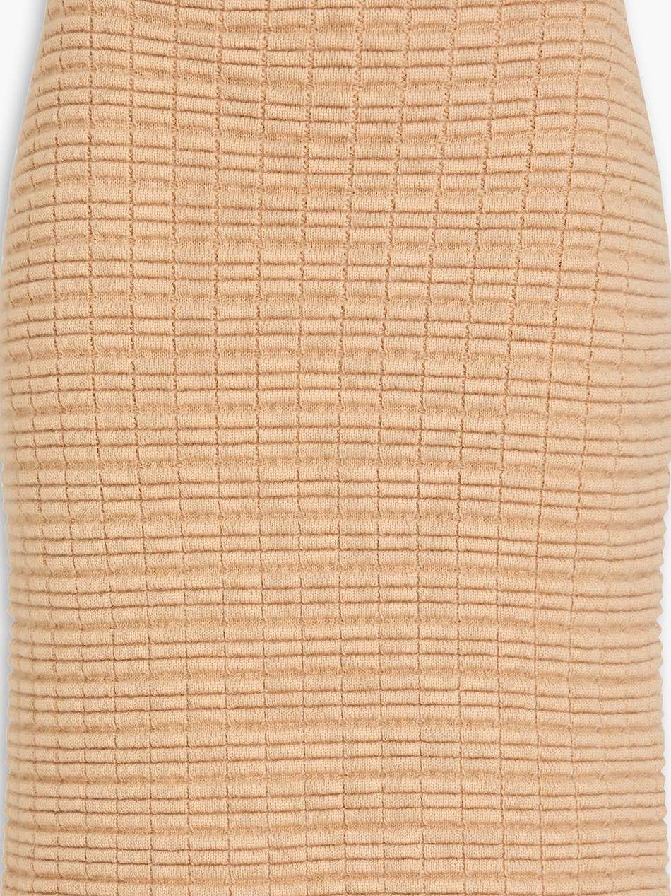 textured-knit cashmere-blend skirt