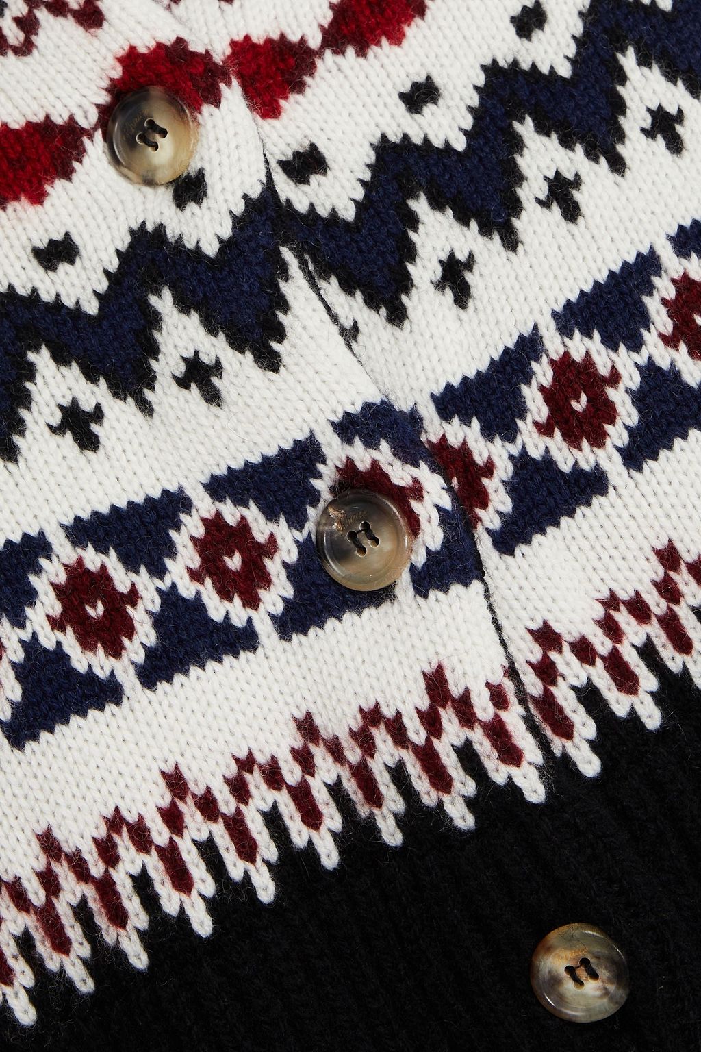 KHAITE كارديغان مصنوع من الكشمير بتصميم مضلّع بحبكة Fair Isle