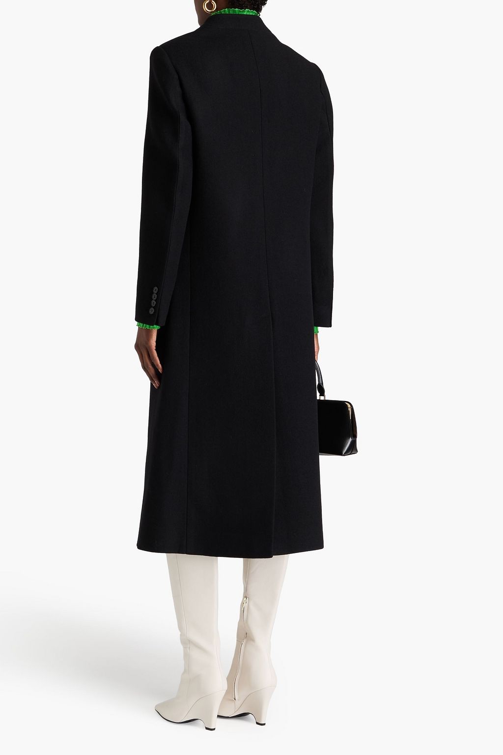 VICTORIA BECKHAM Double-breasted merino wool-blend felt coat