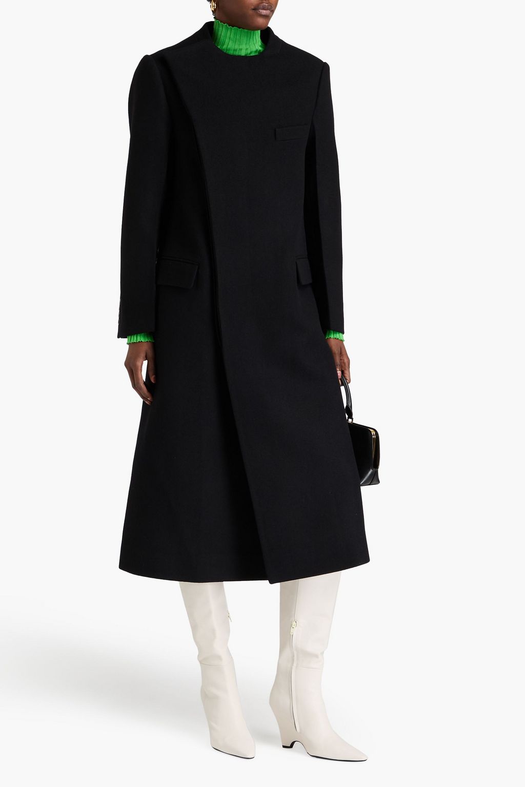VICTORIA BECKHAM Double-breasted merino wool-blend felt coat