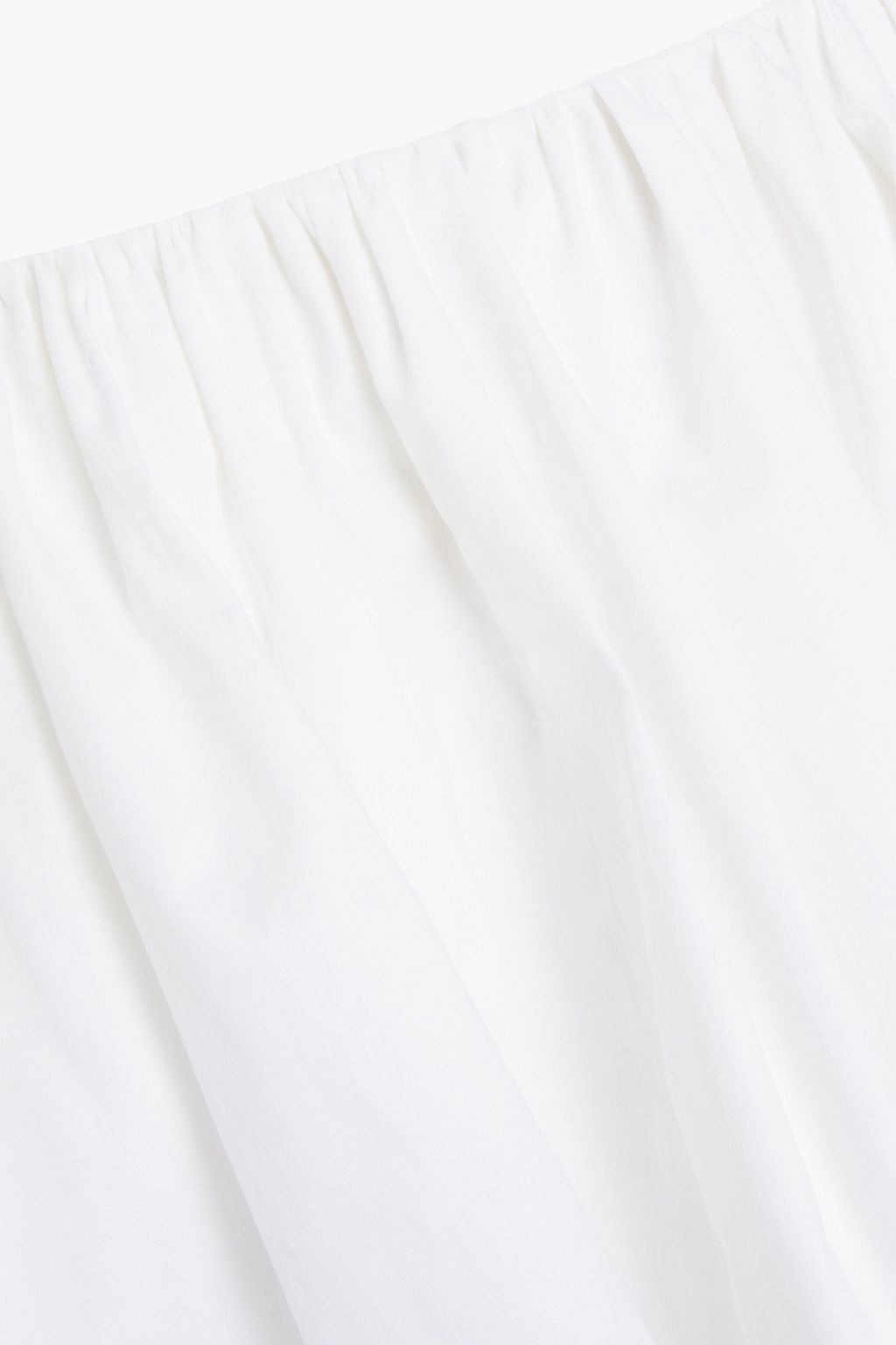 KHAITE Gathered cotton-poplin peplum top