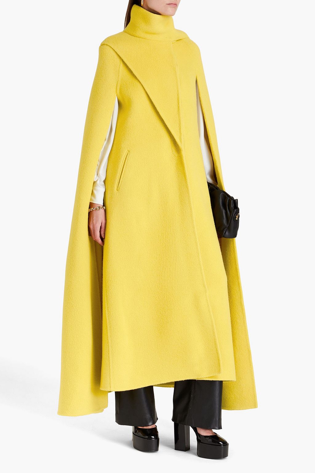 VALENTINO GARAVANI Mantel aus einer Woll-Lamamischung mit Cape-Effekt