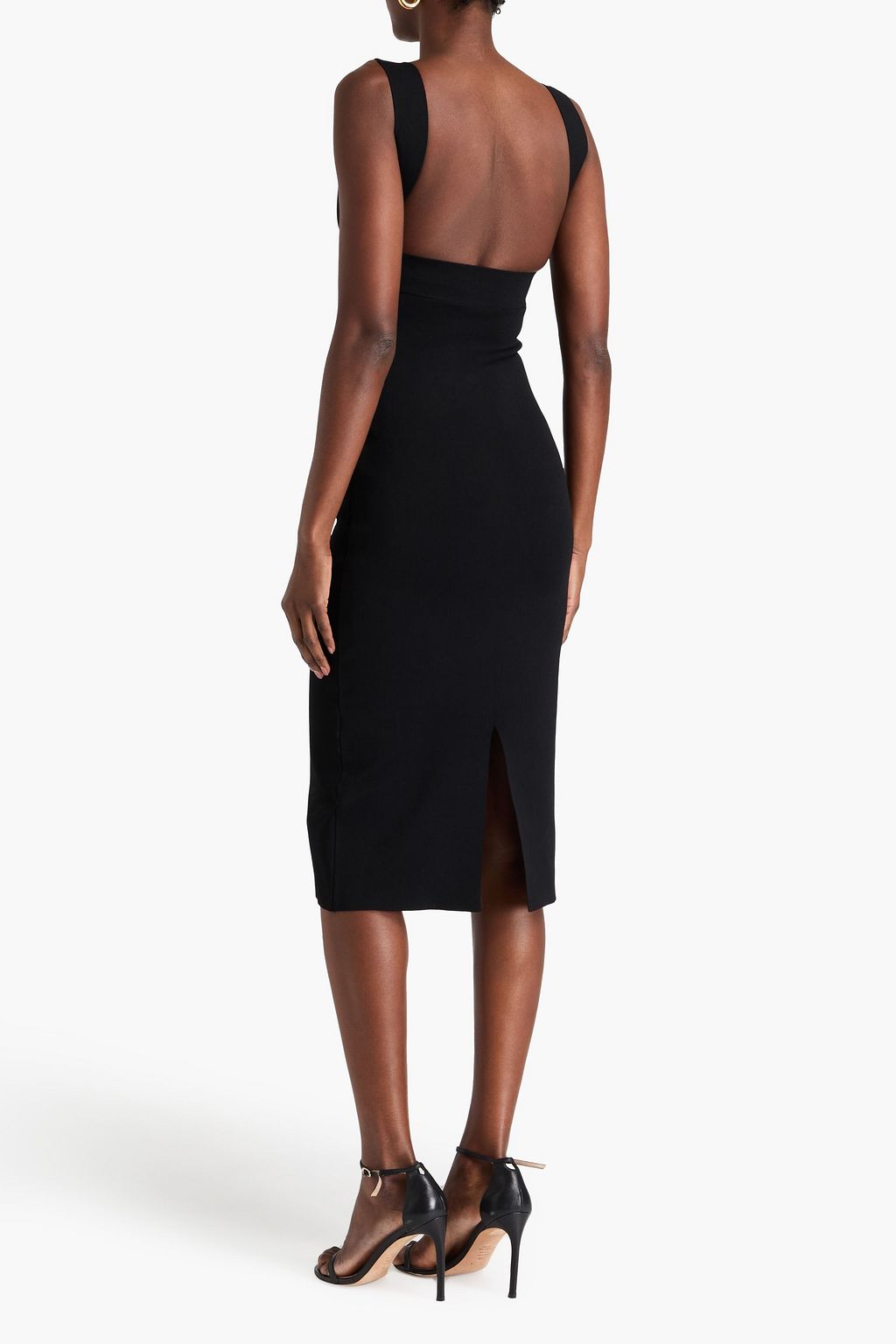 VB BODY VICTORIA BECKHAM 컷아웃 디테일 스트레치 니트 미디 드레스