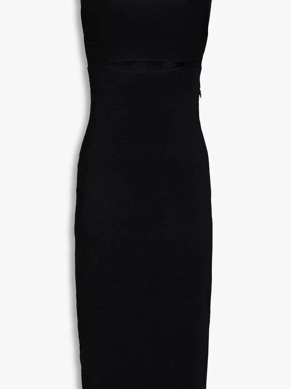 cutout stretch-knit midi dress