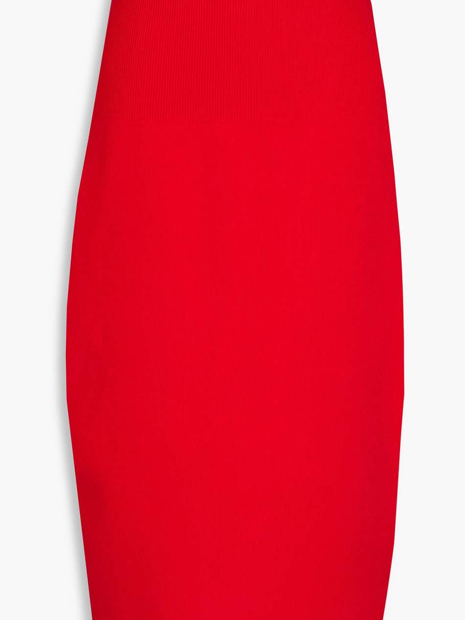 stretch-knit midi pencil skirt