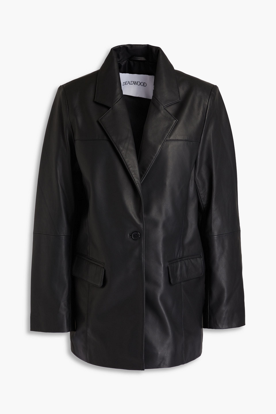 Deadwood Brooke Leather Blazer In Black