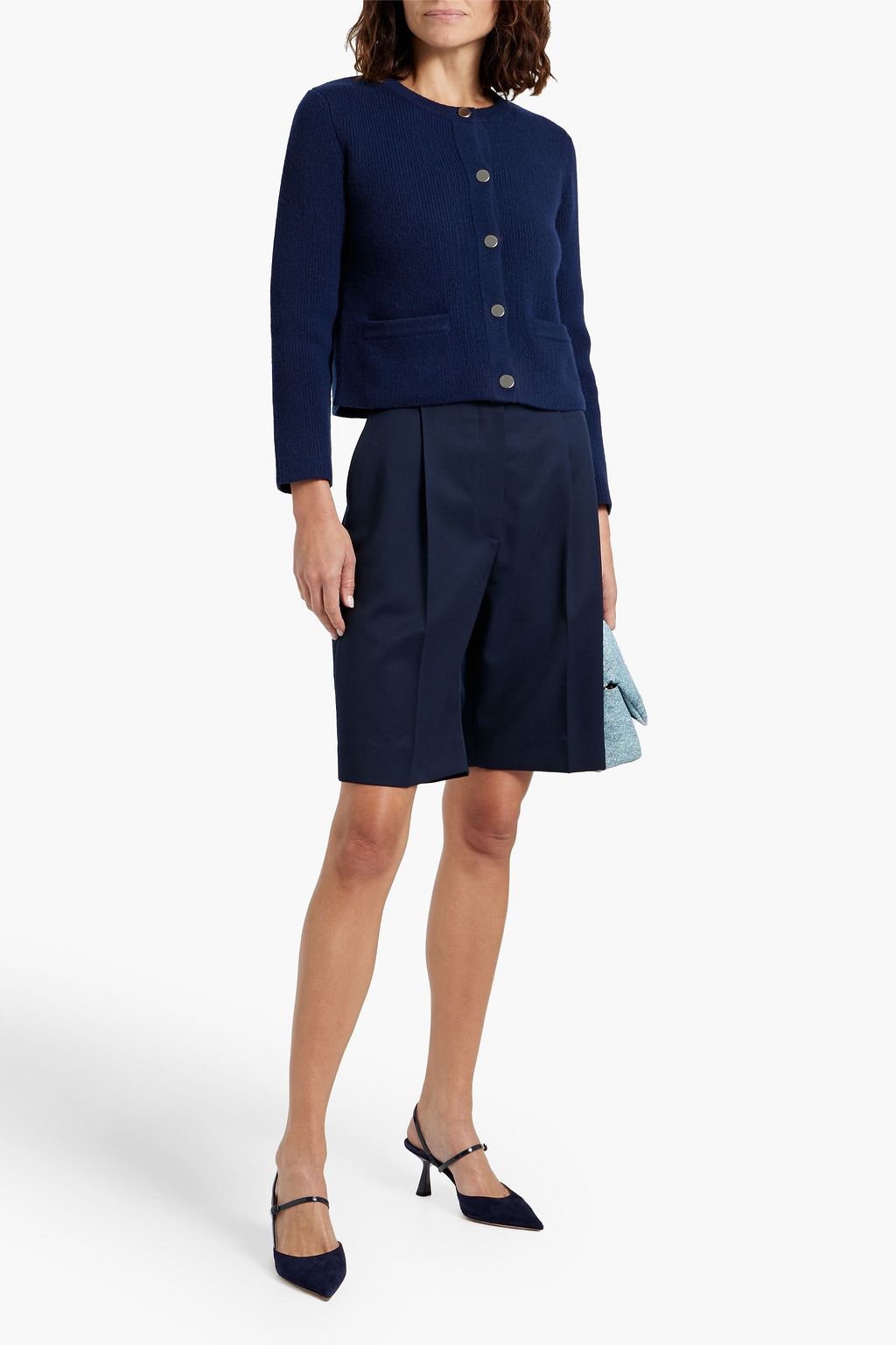 THEORY Wool and cashmere-blend cardigan