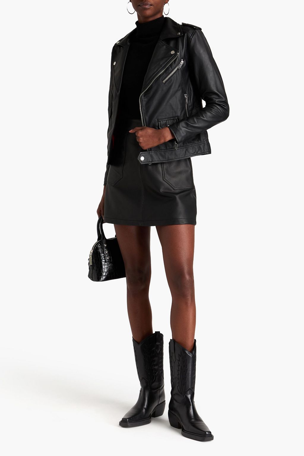 DEADWOOD River leather biker jacket