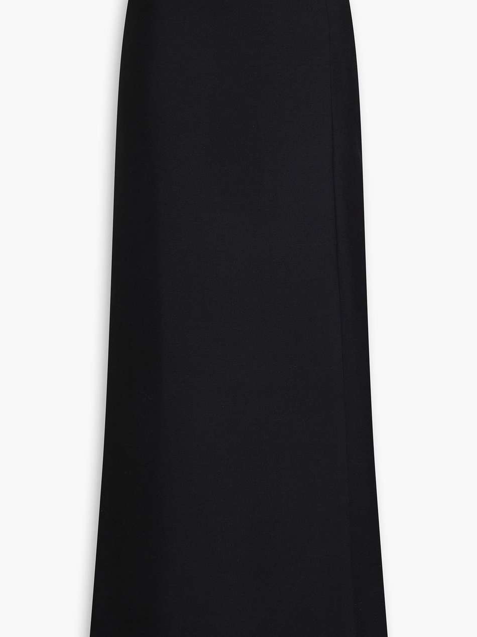 wool and mohair-blend crepe maxi skirt