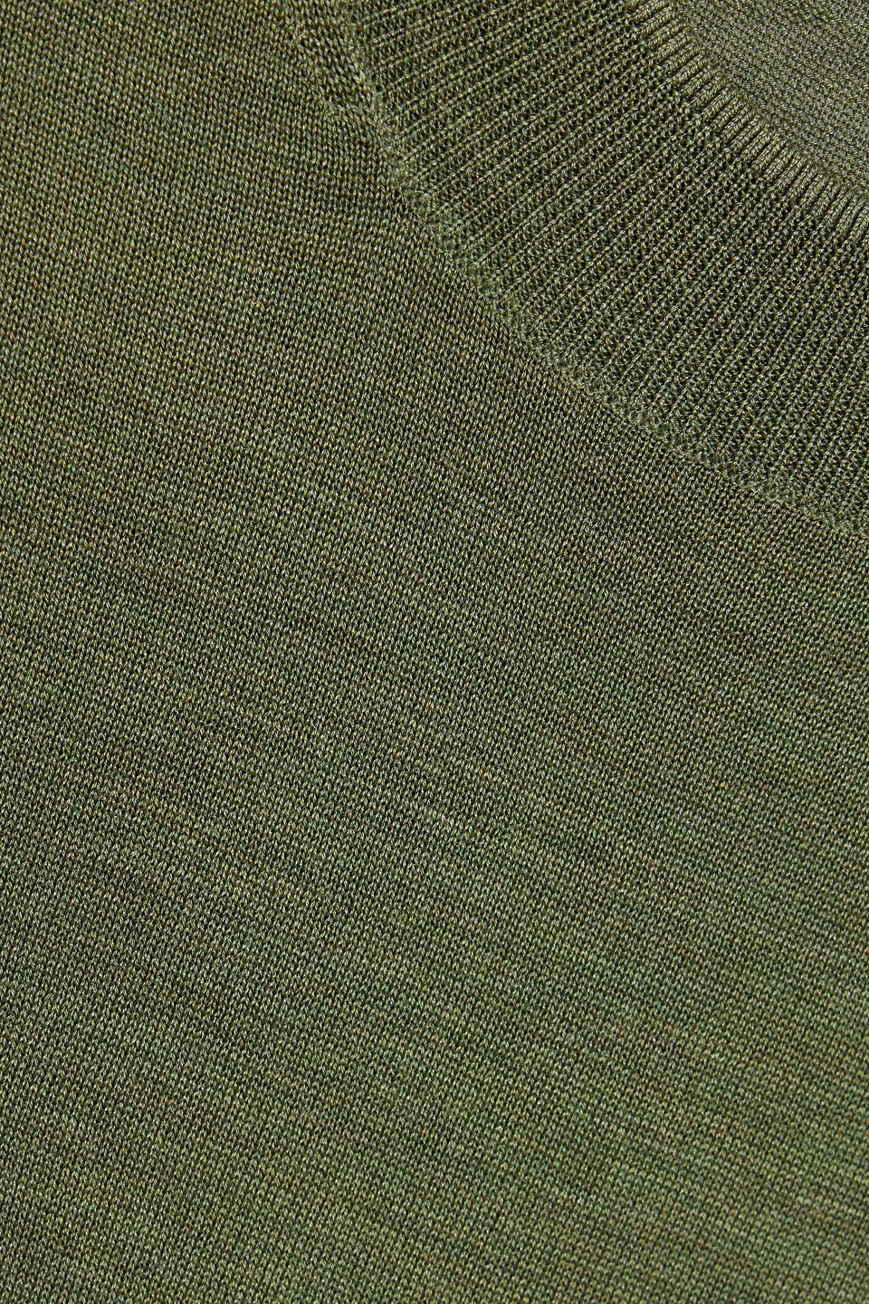 Theory Silk-blend Top In Leaf Green