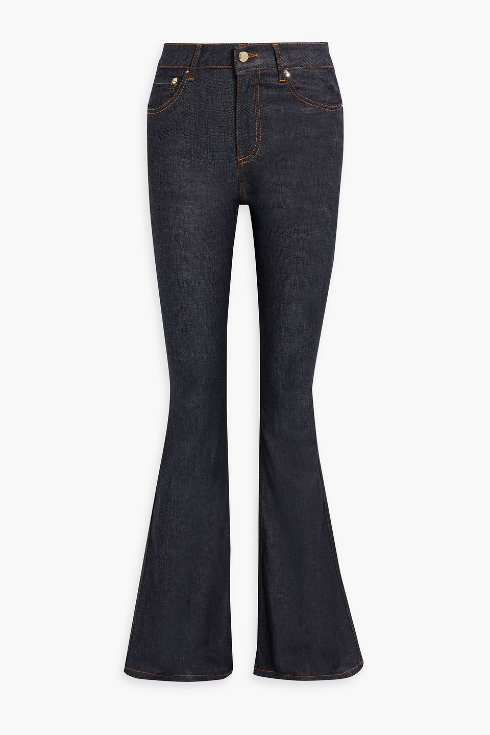 retrofête - mid-rise flared jeans - blue - 29