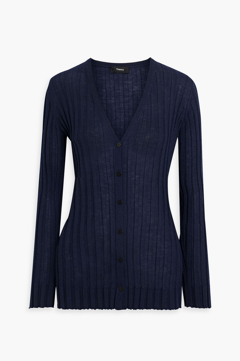 THEORY Ribbed cashmere cardigan THE OUTNET