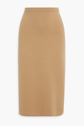 THEORY Merino wool-blend midi skirt
