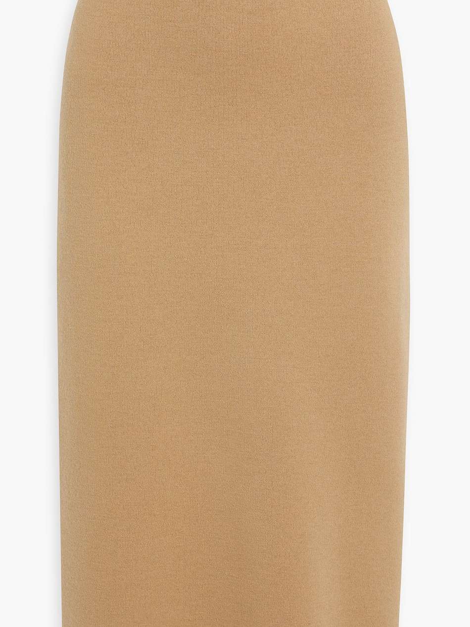 merino wool-blend midi skirt