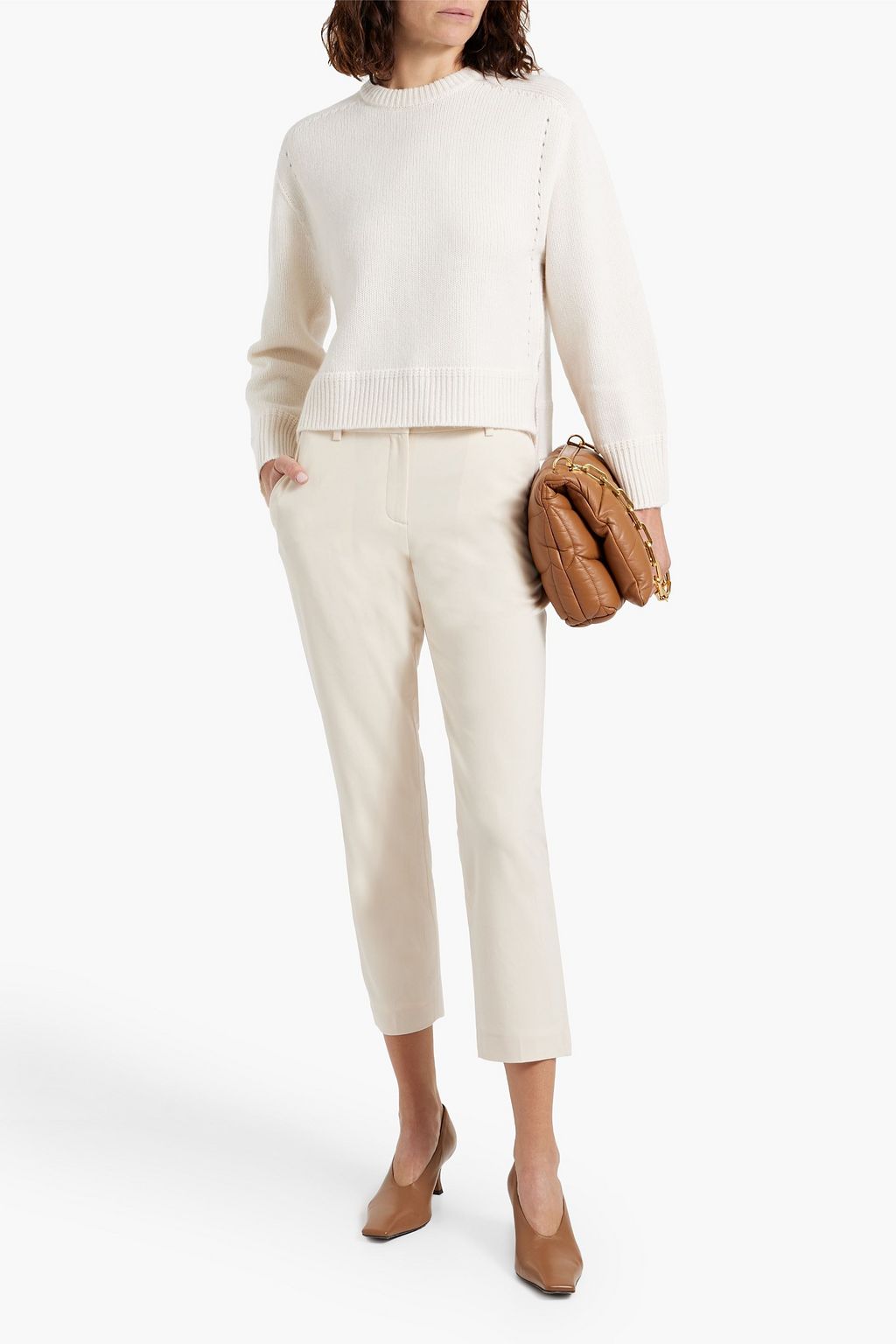 THEORY Treeca cropped stretch-wool slim-leg pants