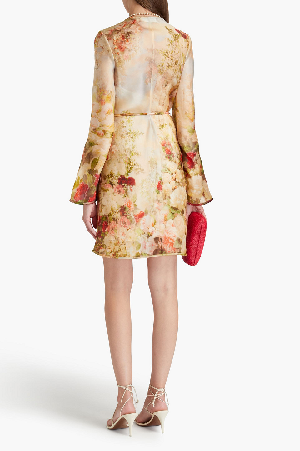 Zimmermann Luminosity Floral-print Silk Minidress In Red