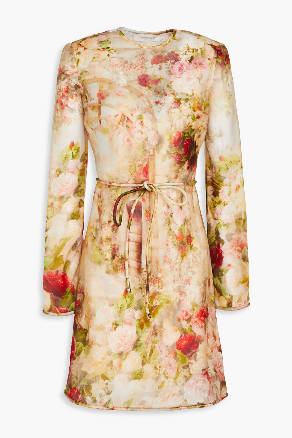 Zimmermann Luminosity Floral-print Silk Minidress In Red
