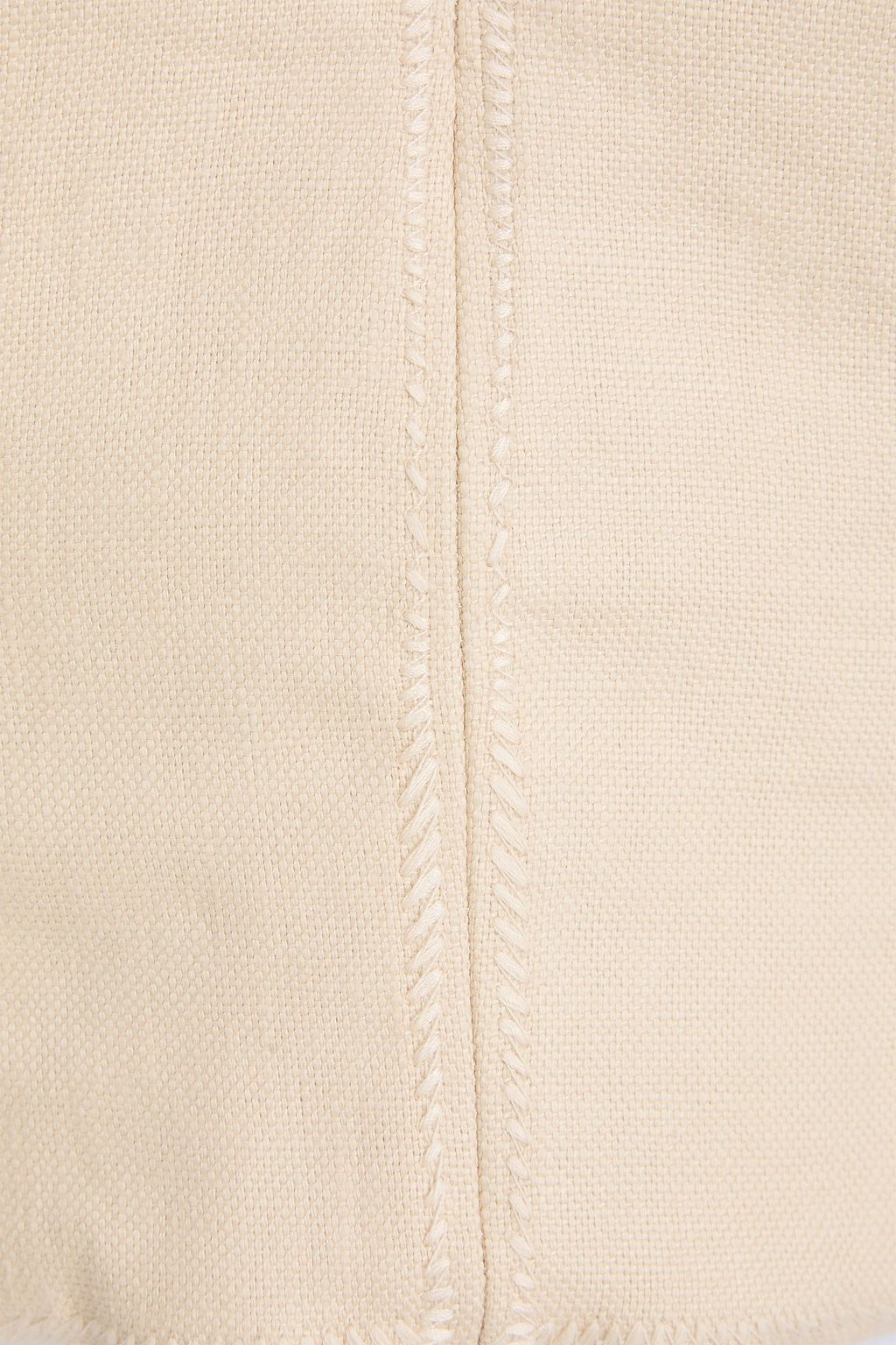 ZIMMERMANN 리넨 스트랩리스 크롭 뷔스티에 탑