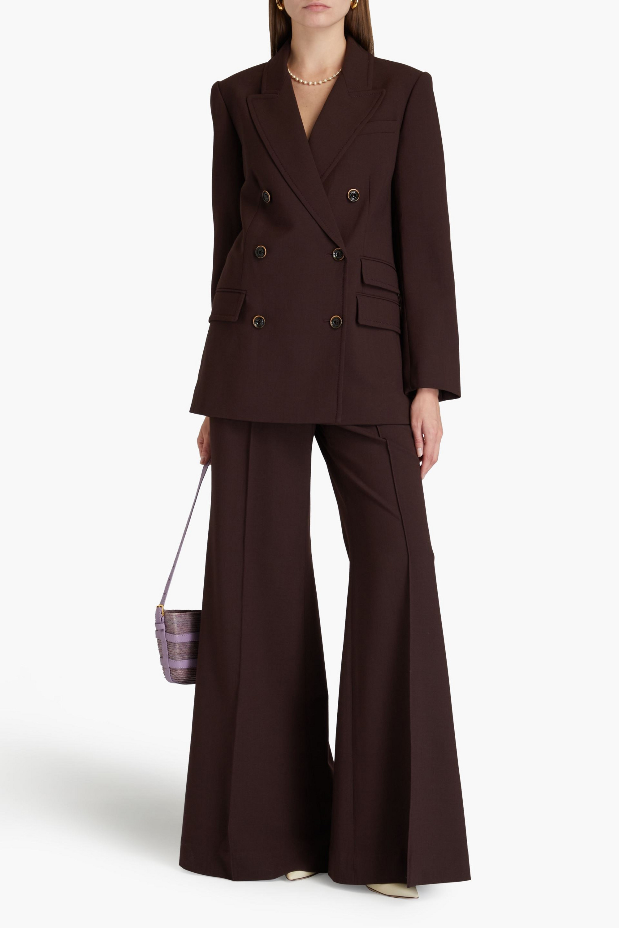 Zimmermann Double-breasted crepe blazer