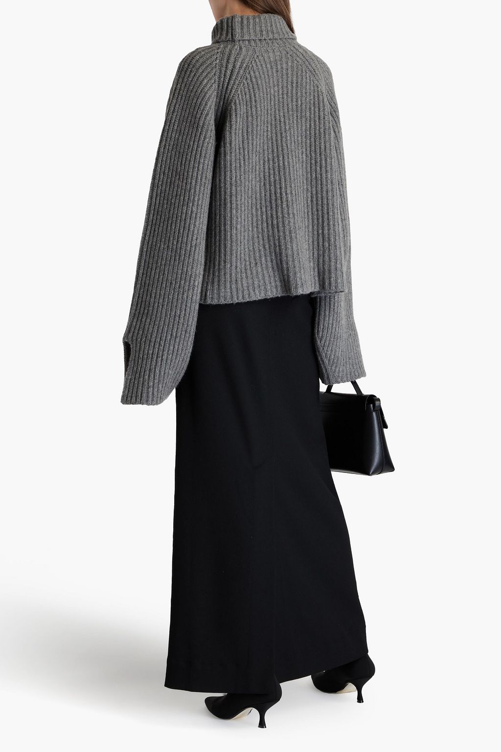 KHAITE Ribbed cashmere turtleneck sweater