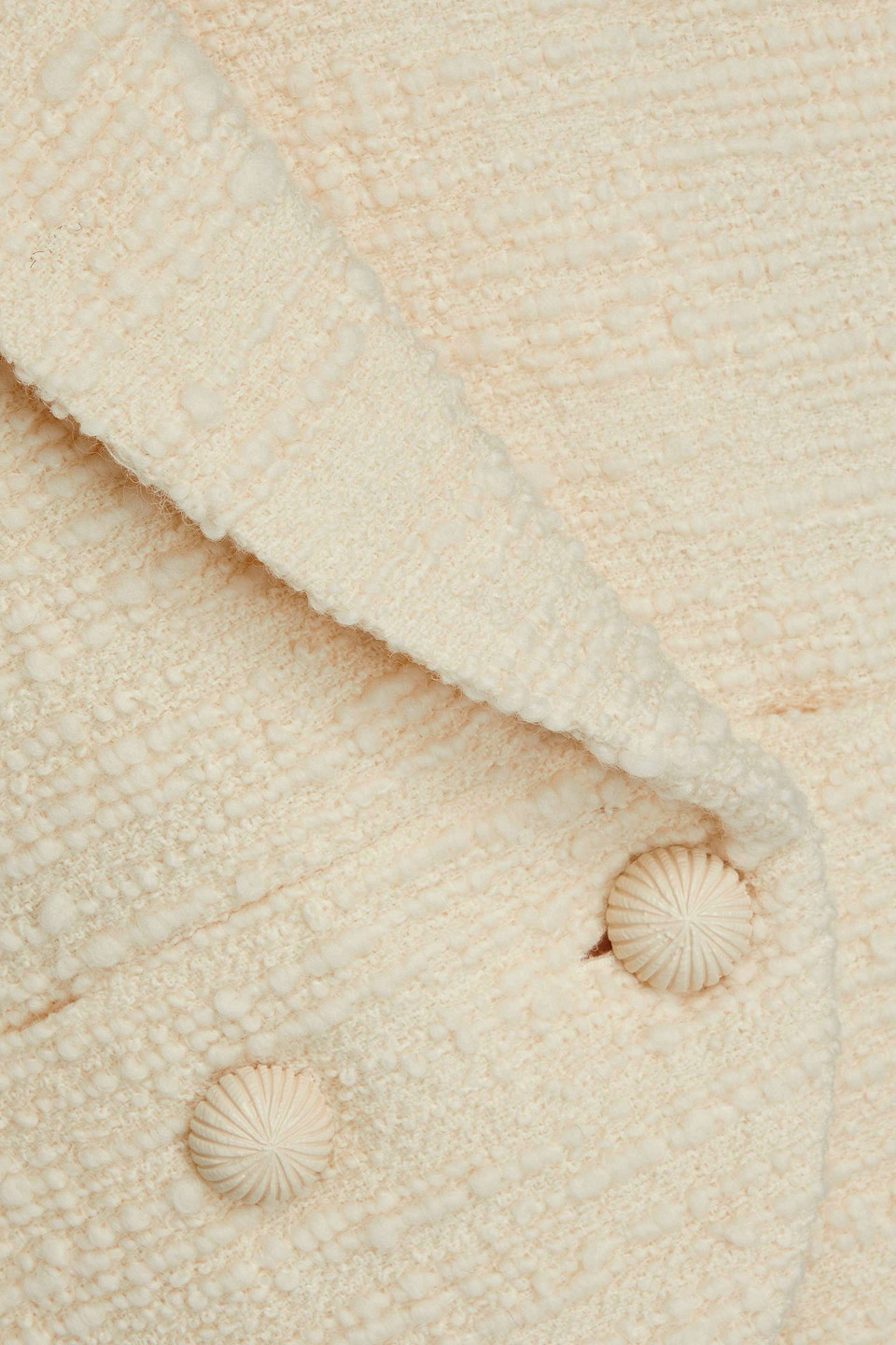 Zimmermann Wool-blend Tweed Coat In Ivory