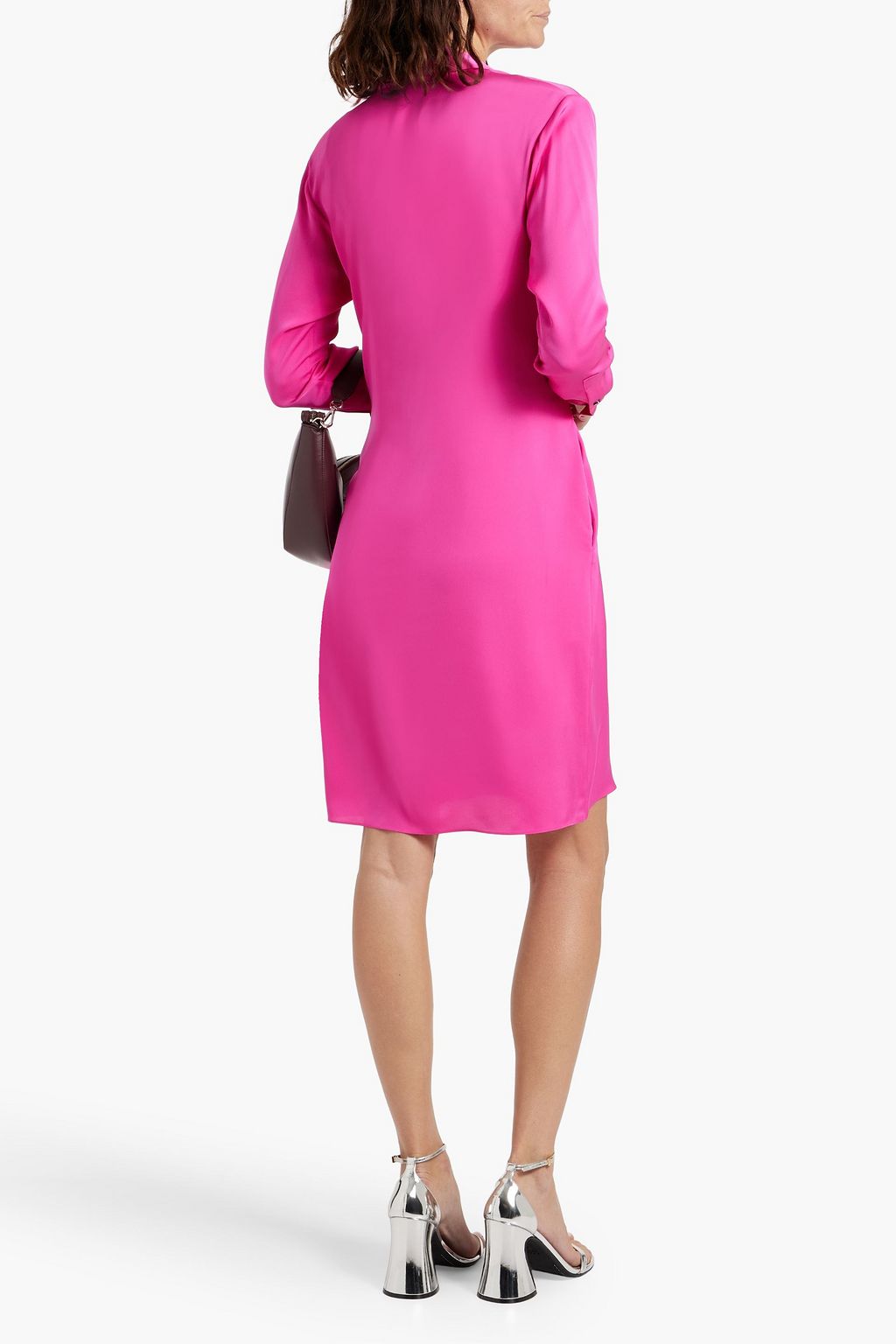 THEORY Silk crepe de chine shirt dress
