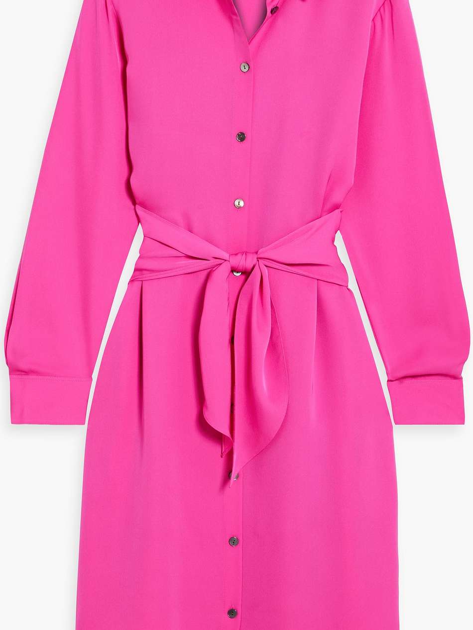 silk crepe de chine shirt dress