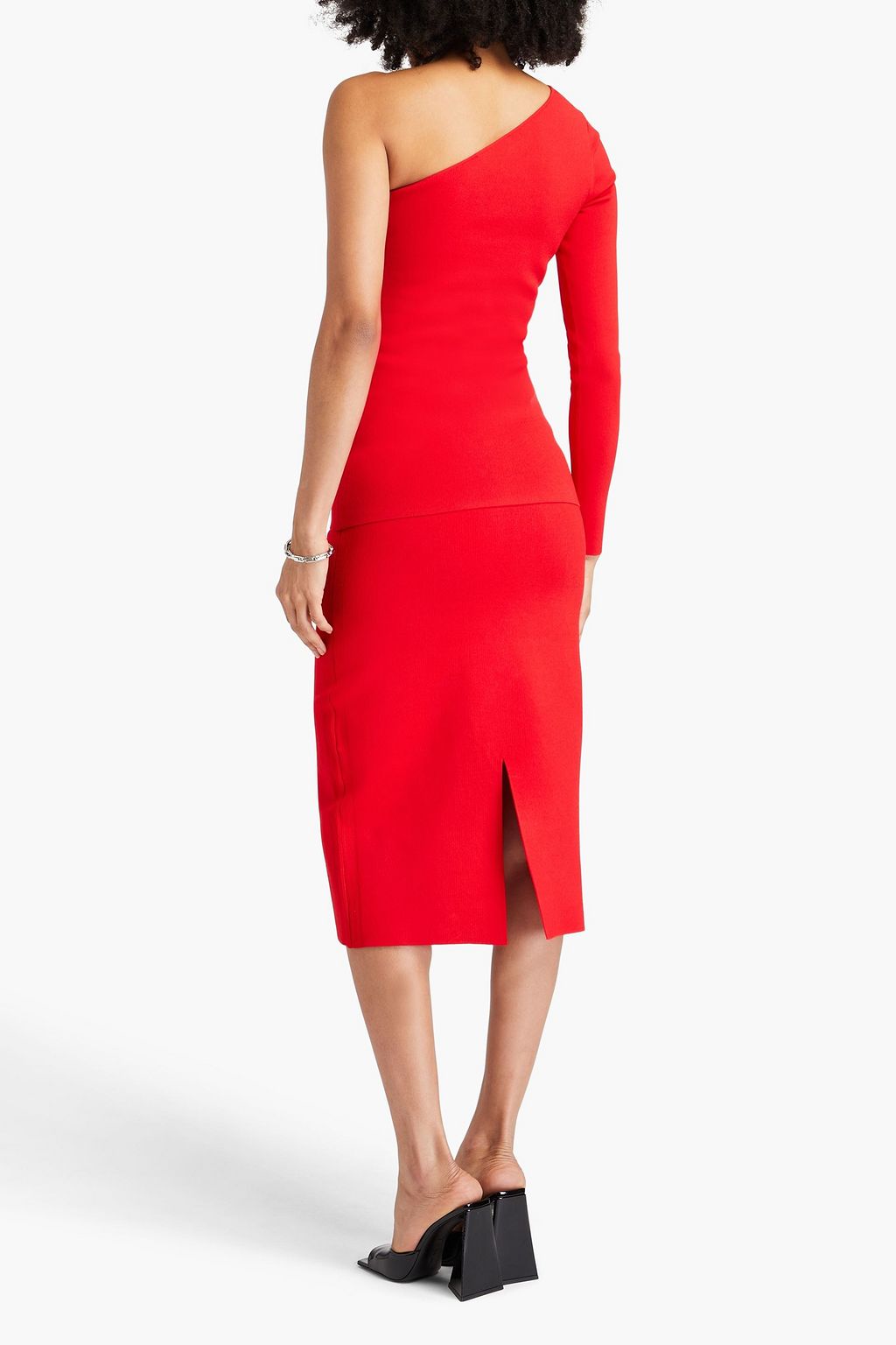 VB BODY VICTORIA BECKHAM بلوزة من نسيج مطاط محبوك بِكُم واحد