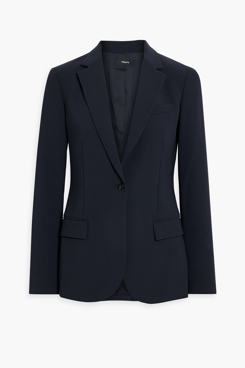 Theory Crepe Blazer In Navy